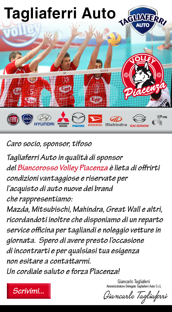 Tagliaferri Auto con Volley Piacenza